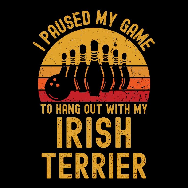 Bowling und Irish-Terrier