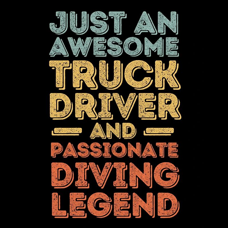 Truck driver diving retro