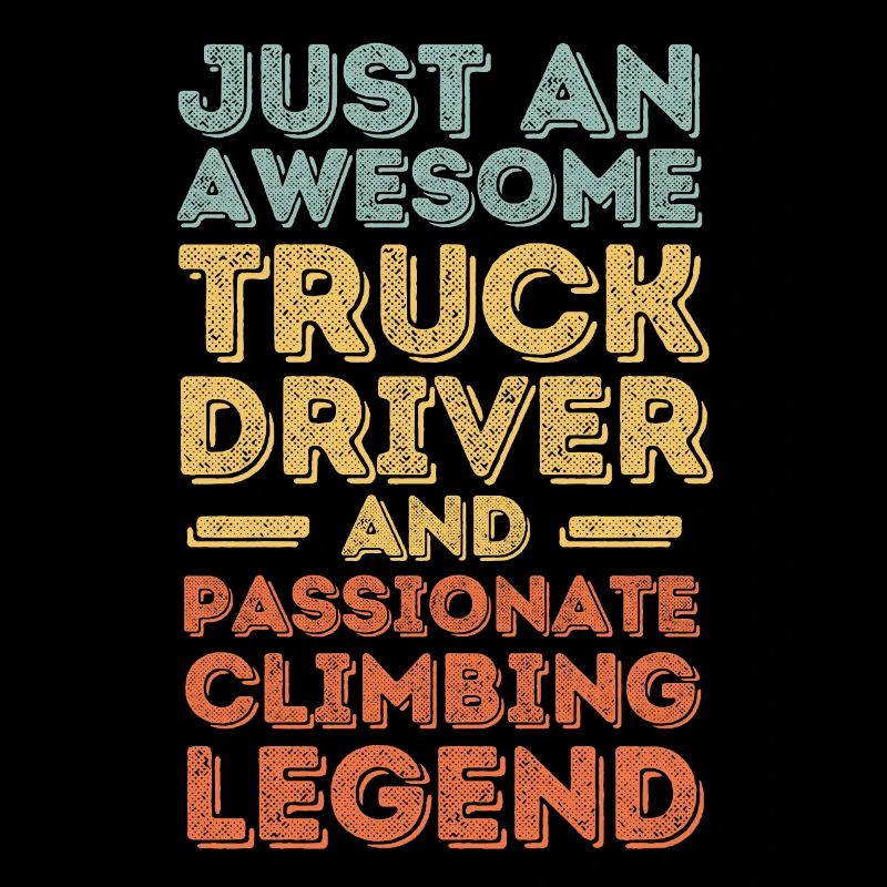 Truck driver climbing retro