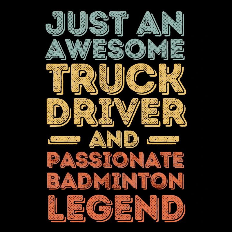 Chauffeur de camion Badminton rétro
