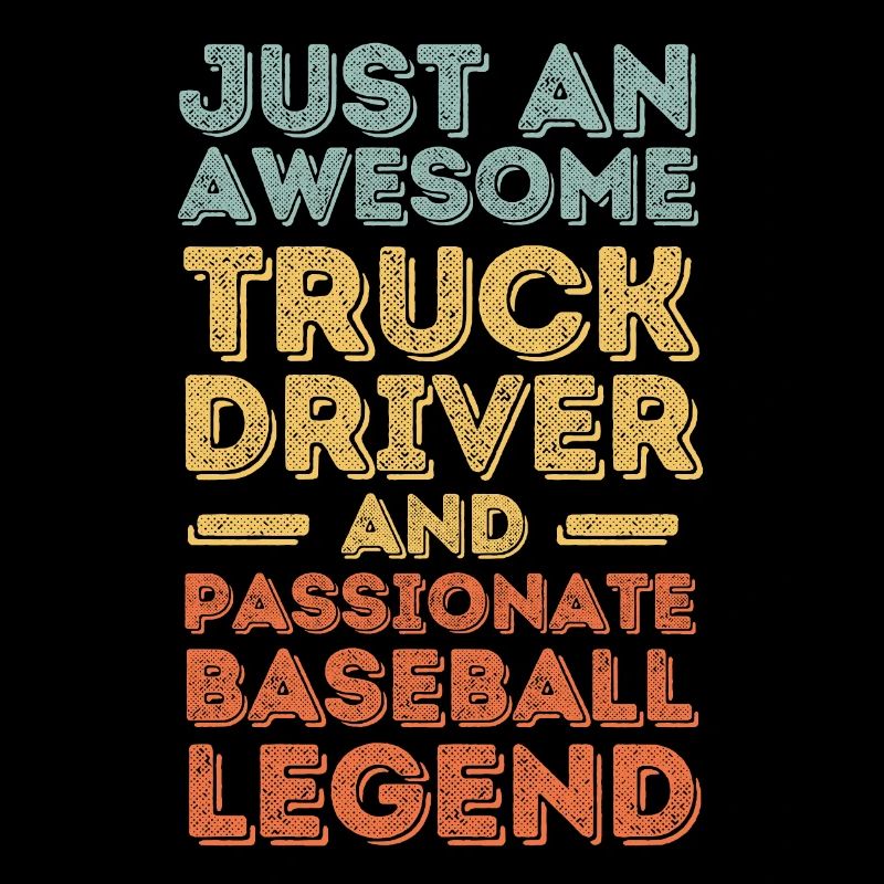 Truck driver baseball retro