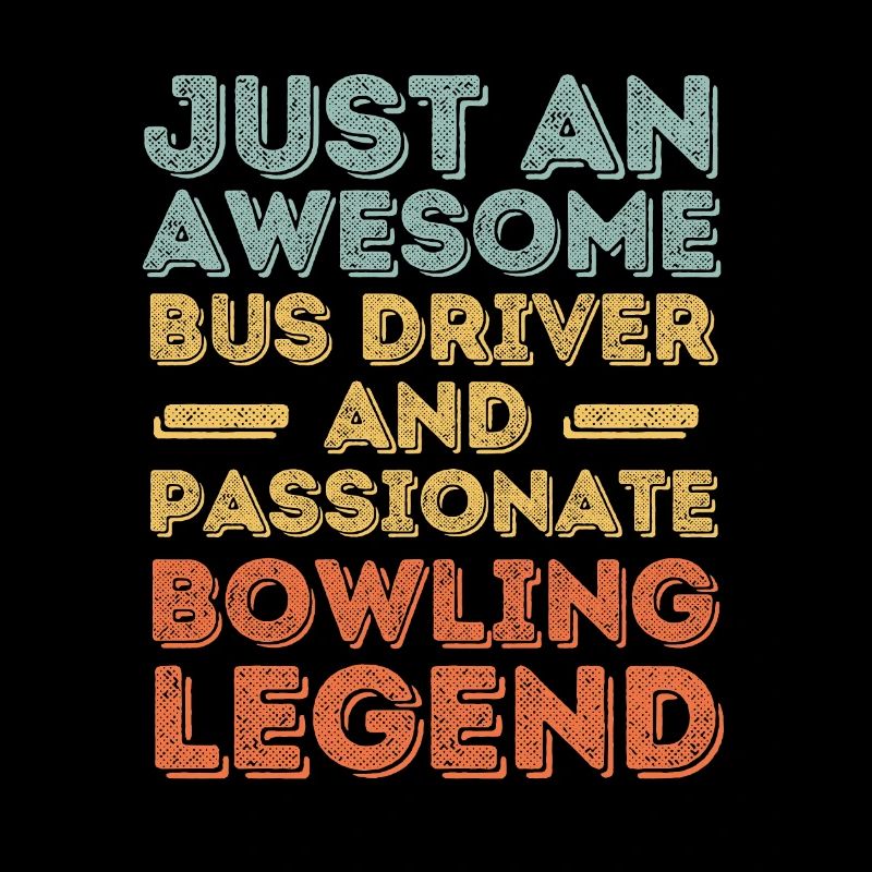 Chauffeur de bus bowling rétro