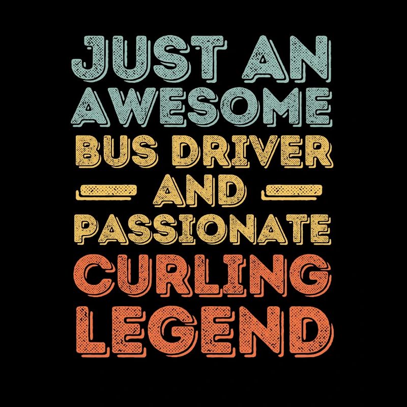 Bus driver curling retro