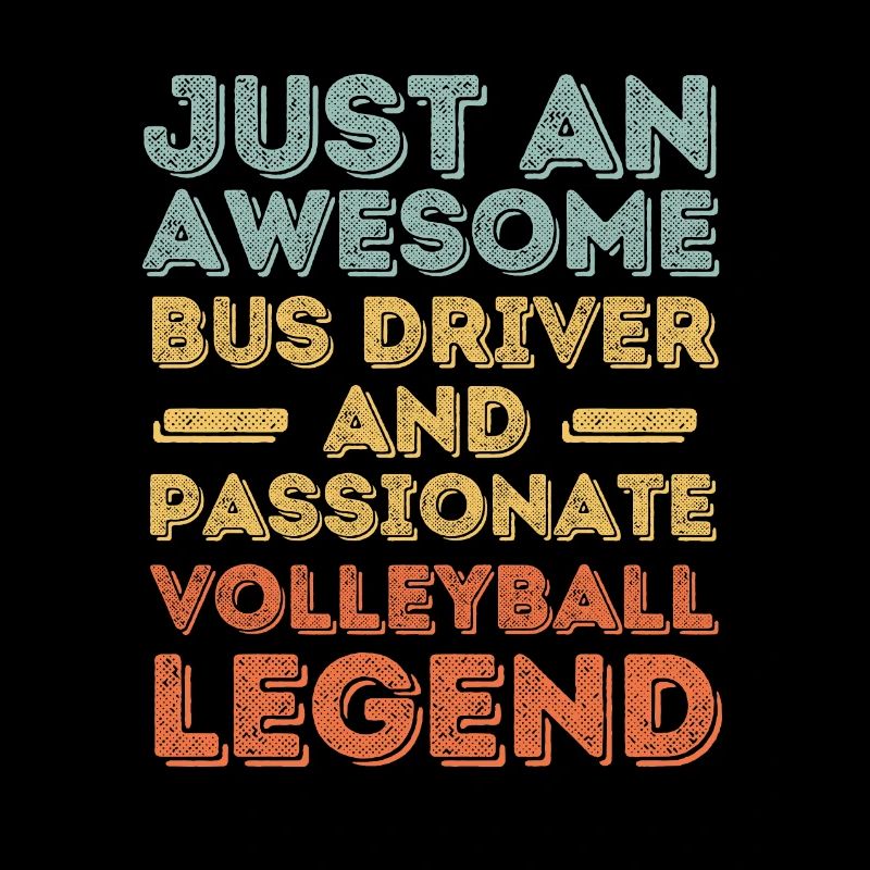 Chauffeur de bus volleyball rétro