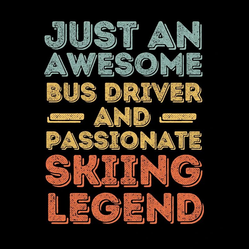 Chauffeur de bus ski rétro