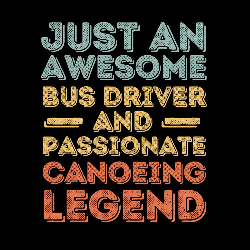 Chauffeur de bus Canoë conduite rétro