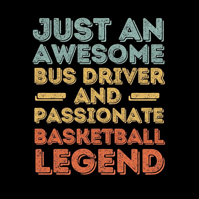 Chauffeur de bus basketball rétro