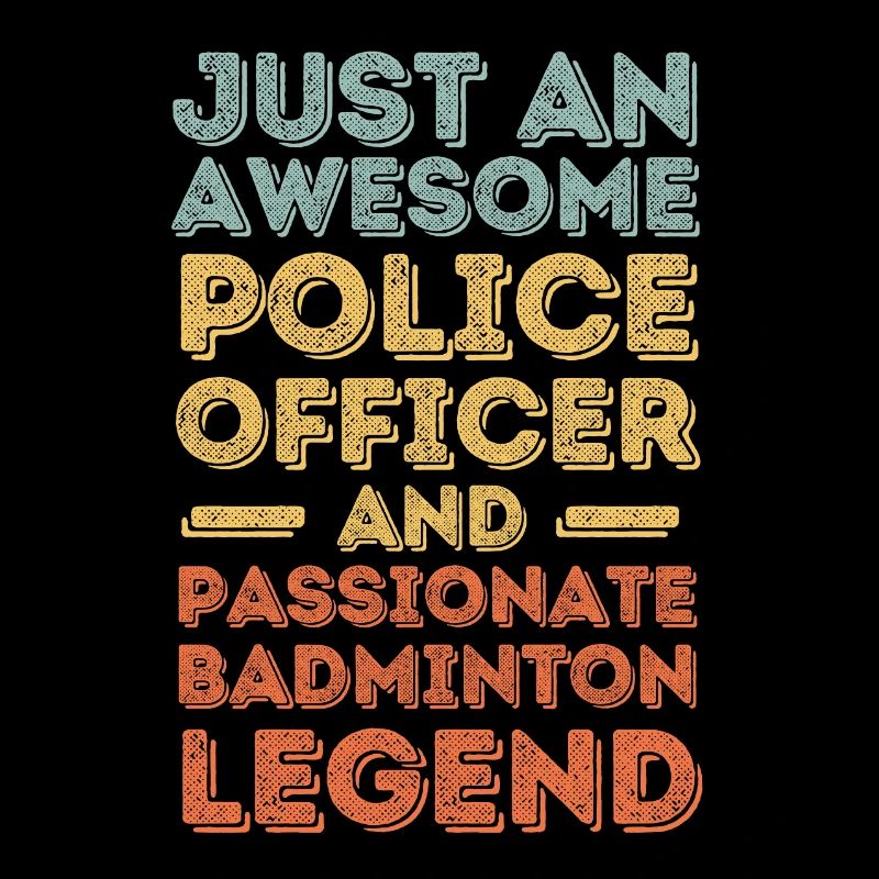 Polizist Badminton retro