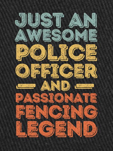 Policeman fencing retro