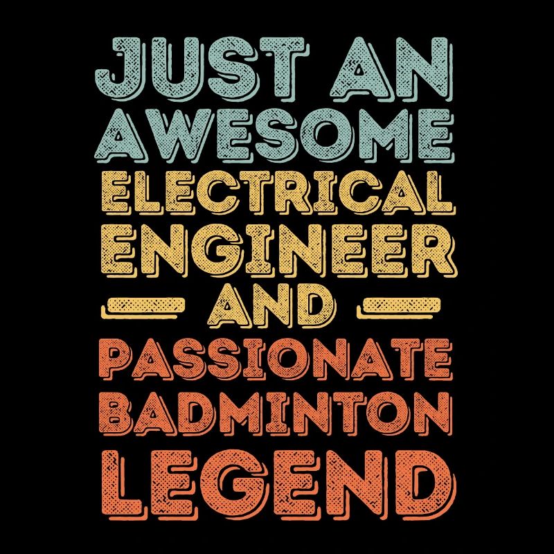 Electrical Engineer Badminton retro