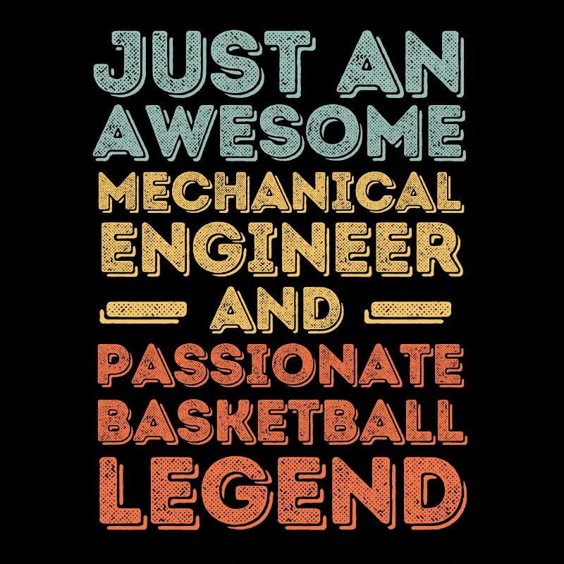 Mechanical Engineer Basketball retro