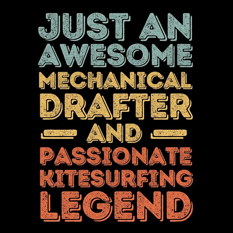 Technical draughtsman kitesurfing retro
