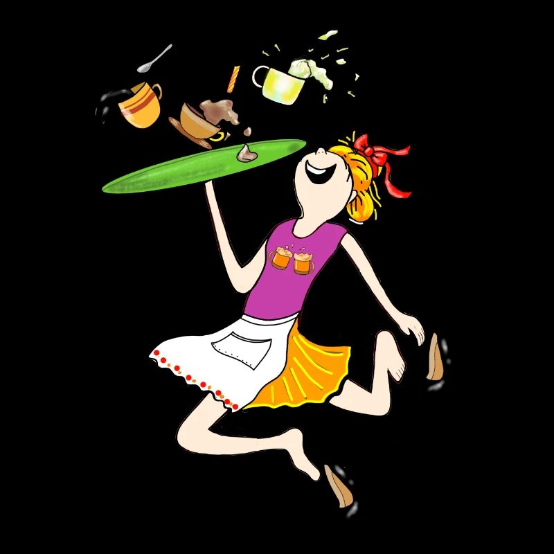 Service auf einem fliegenden Tablett