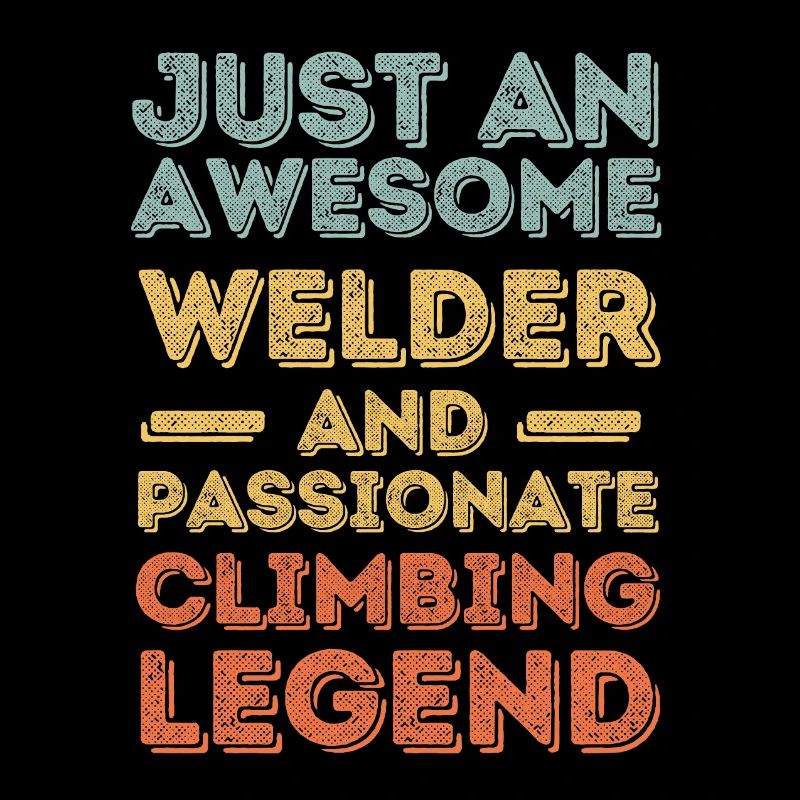 Welder climbing retro