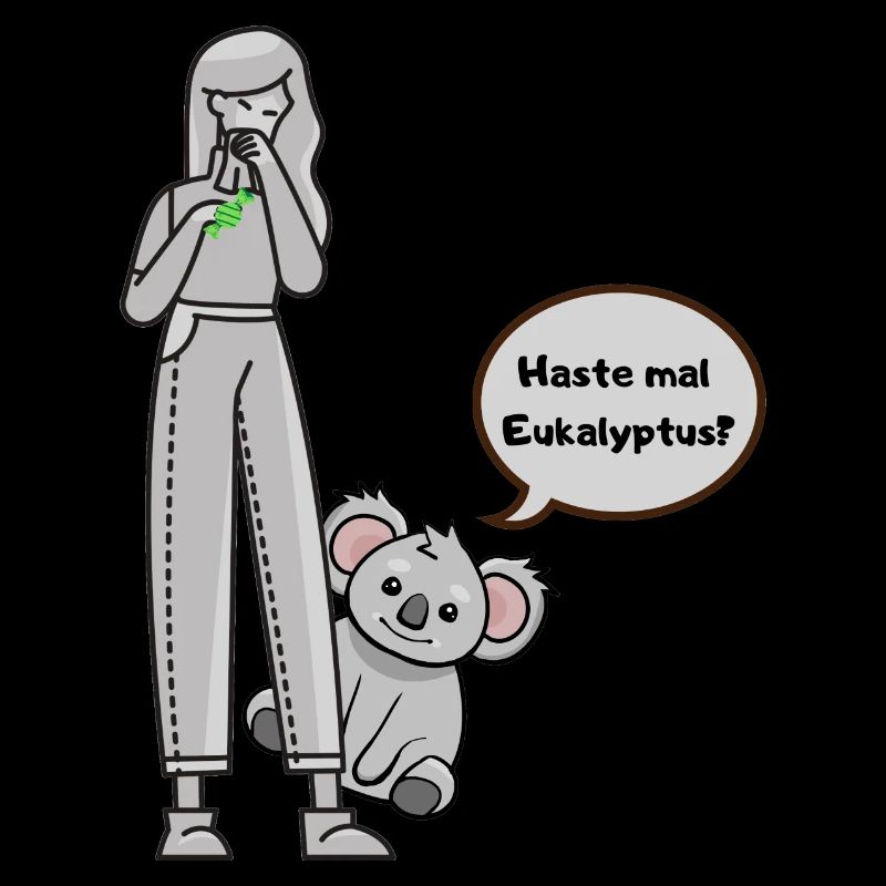 Koala fragt nach Eukalyptus