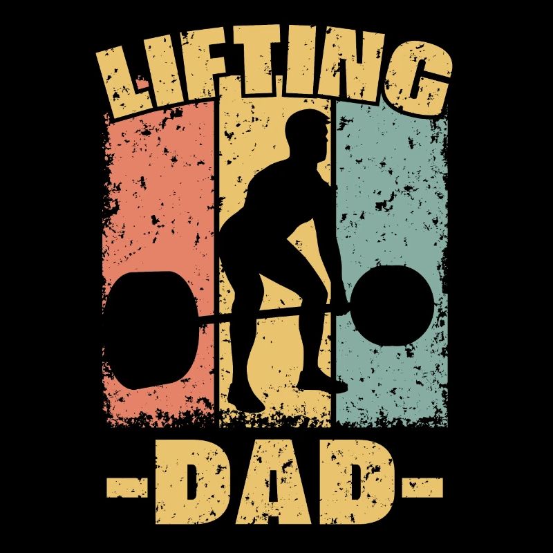 Weightlifting dad retro