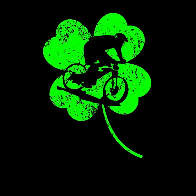 Biking St. Patrick's day shamrock