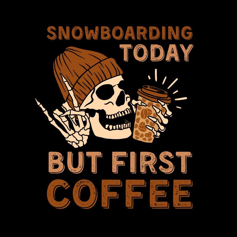 Café Snowboard squelette