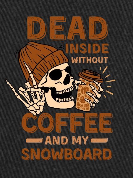 Coffee Snowboarding skeleton