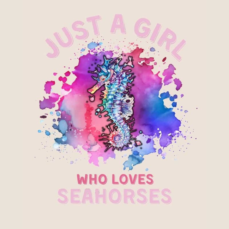 Nur ein Mädchen, das Seepferdchen liebt