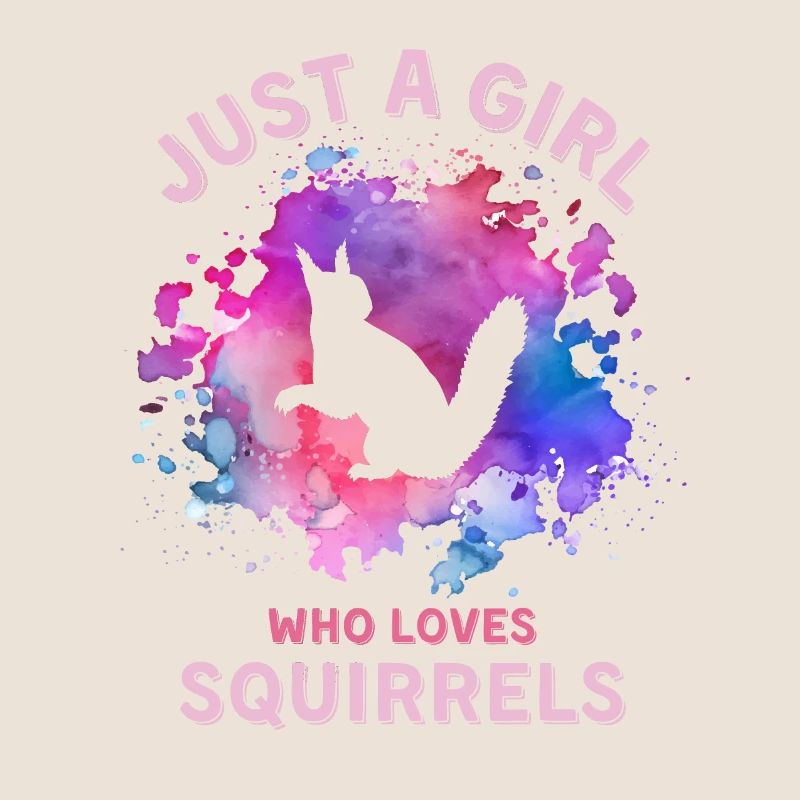 Nur ein Mädchen, das Eichhörnchen liebt