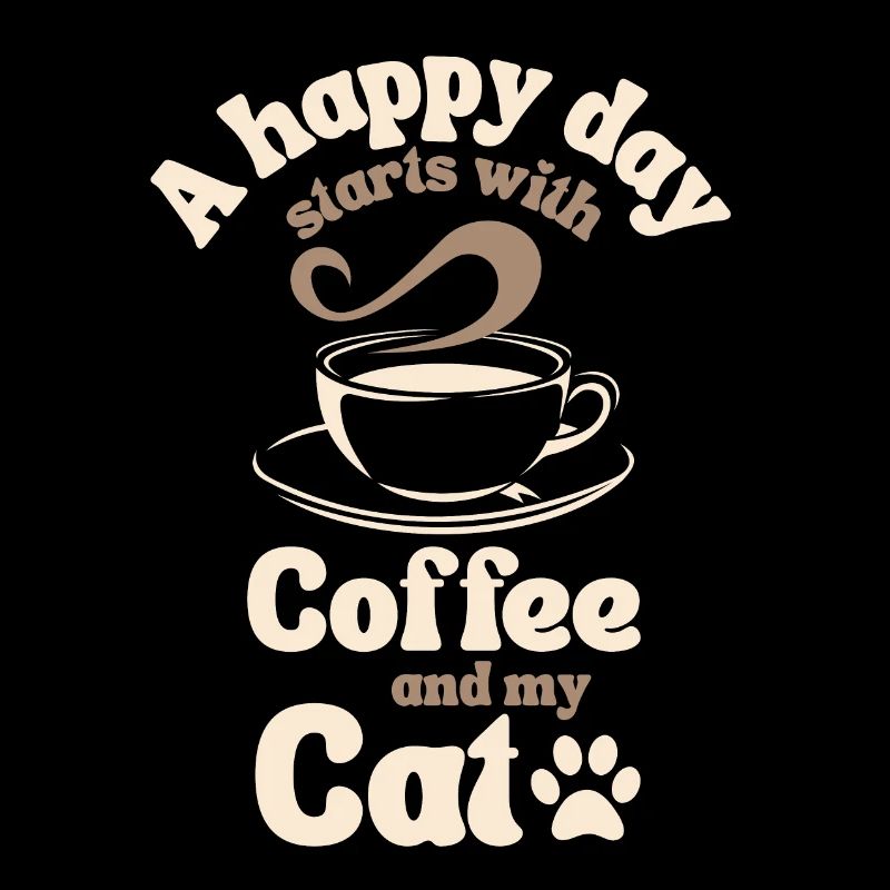 Amateur de chat de café