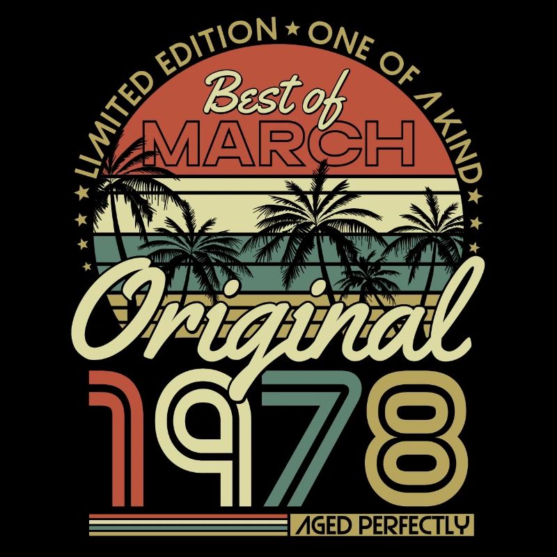 Mars 1978 Vintage Retro Anniversaire