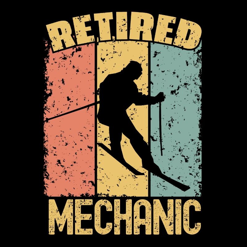 Skiing retired mechanic