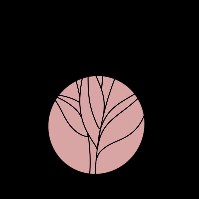 Blume mit rosa Kreis