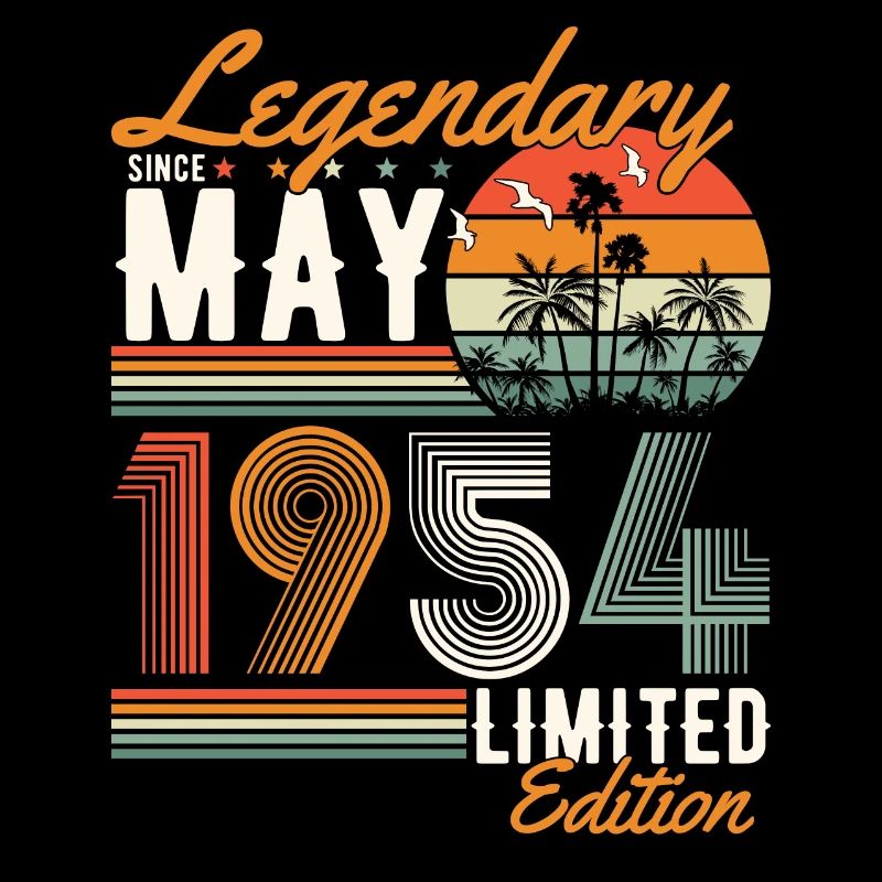 May 1954 Vintage Retro Birthday