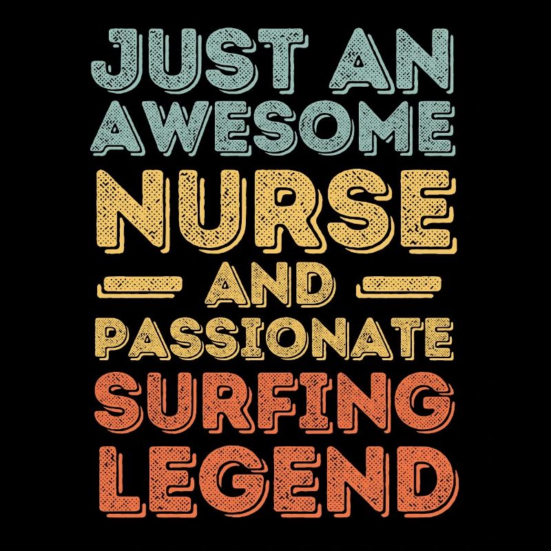 Krankenschwester Surfing-Legende retro