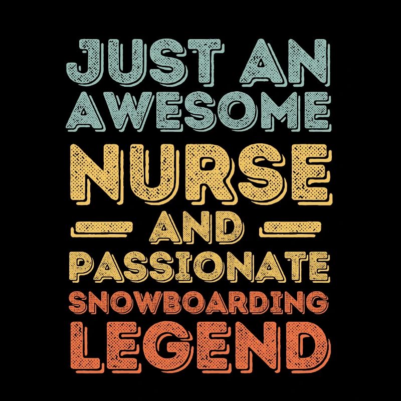 Nurse Snowboarding legend retro