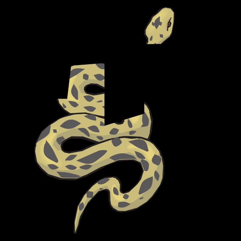 Letter t snake