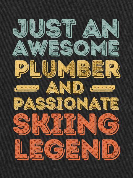 Plumber Skiing legend retro