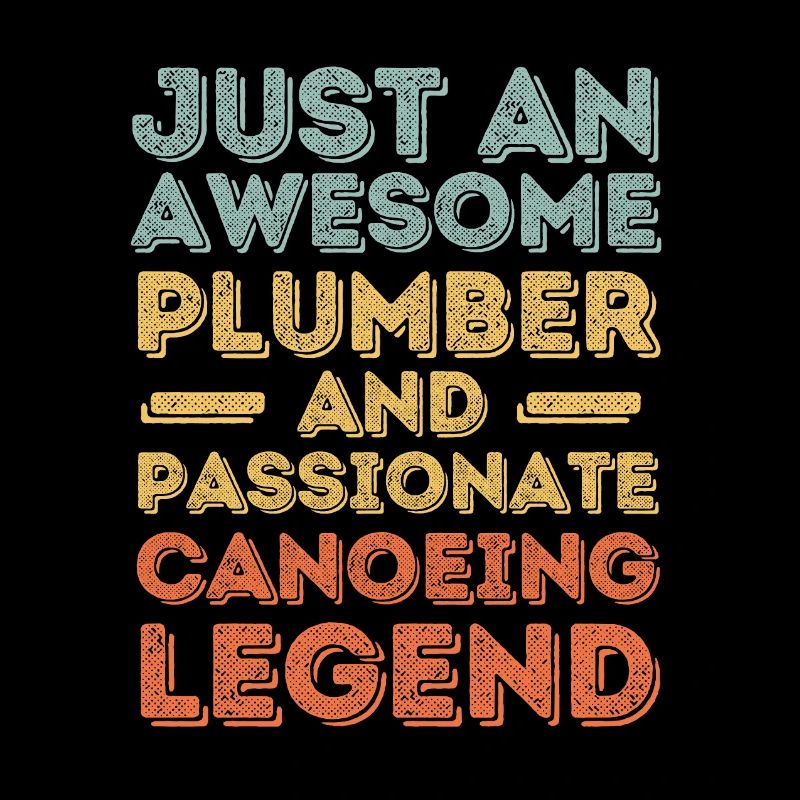 Plumber Canoeing legend retro