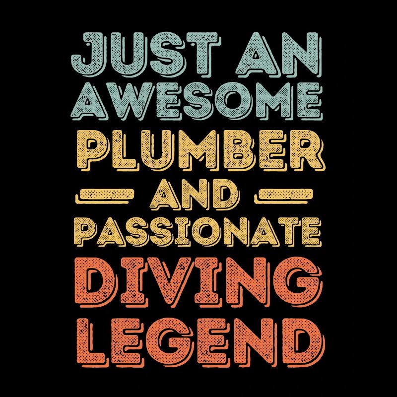 Plumber Diving legend retro