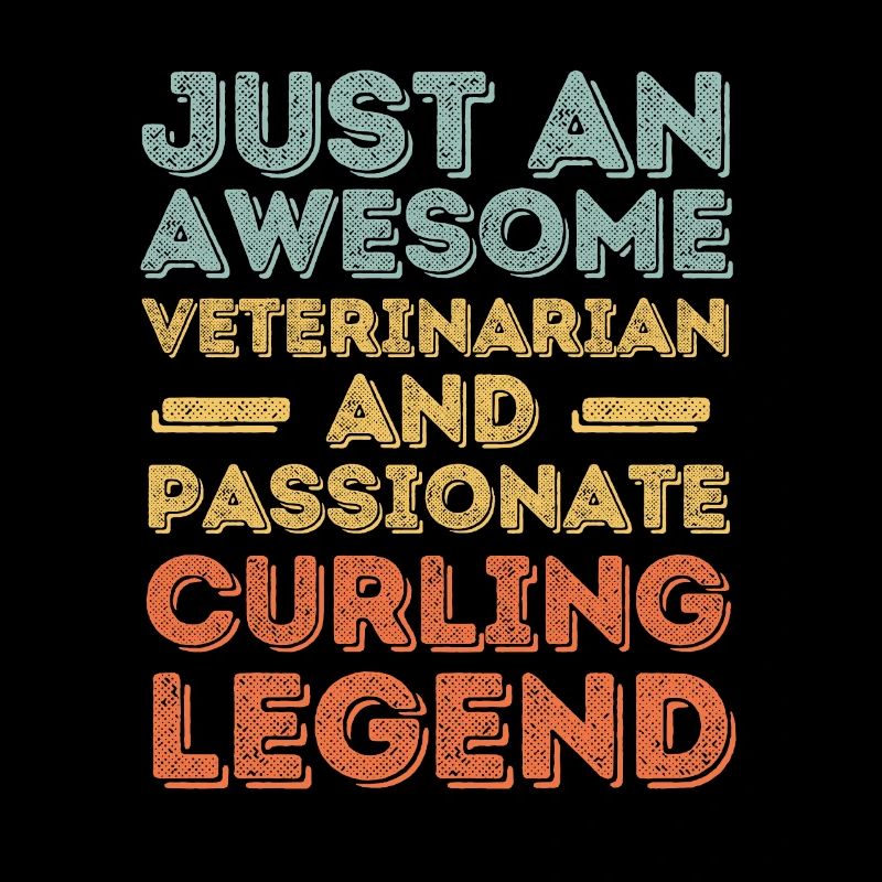Veterinarian Curling legend retro