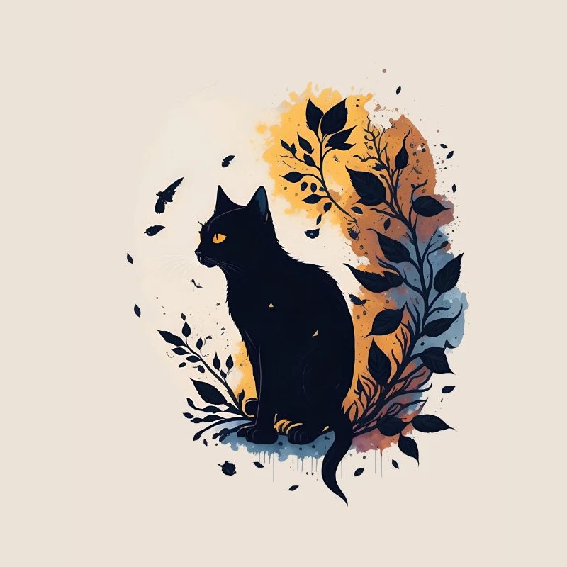 Grand chat noir