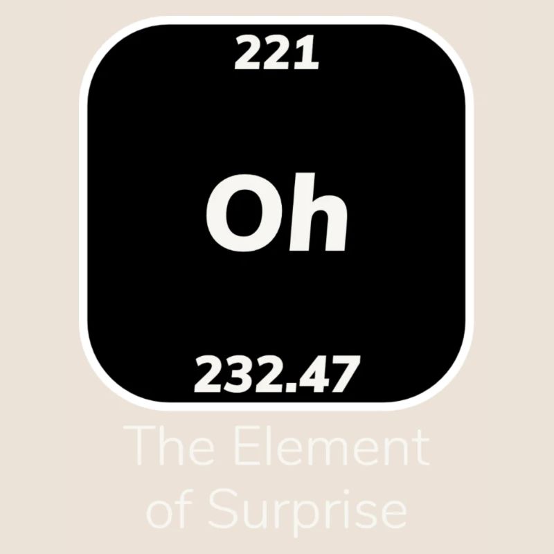 Oh l’élément de surprise
