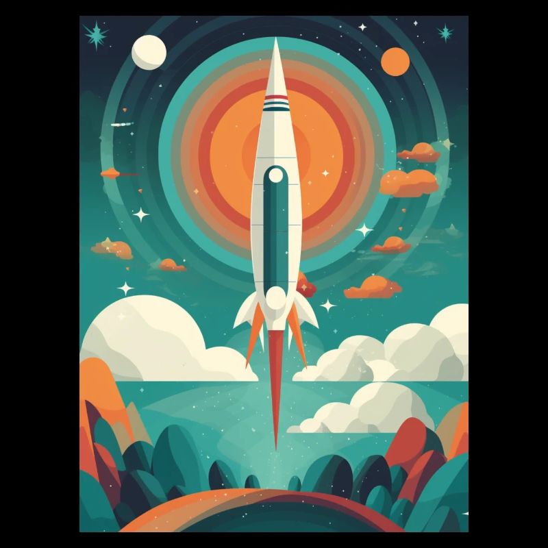 Lancement de fusée Raketenstart