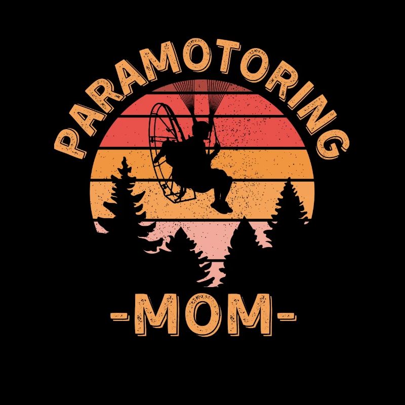 Motorschirmfliegende Mutter