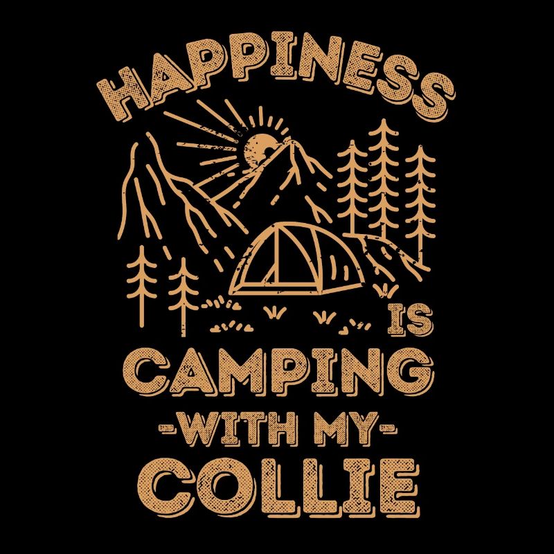 Camping avec collie