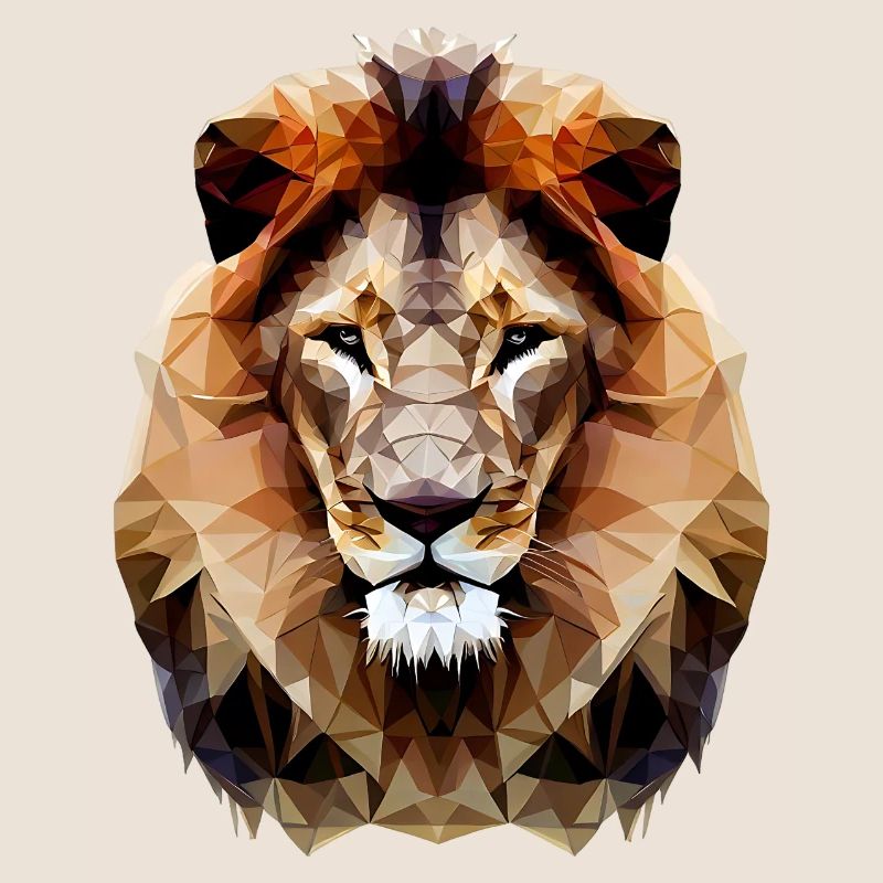 Moderner Polygon Löwe