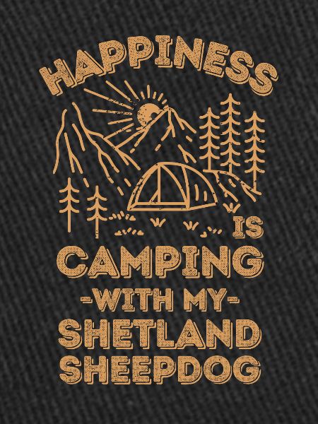 Camping with shetland-sheepdog