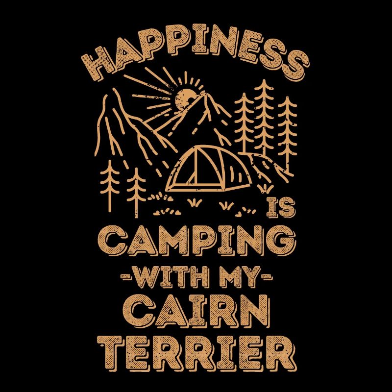 Camping with cairn-terrier