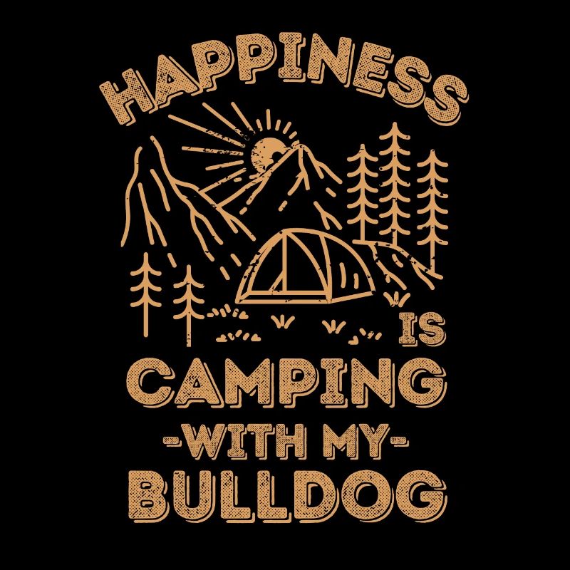 Camping avec bouledogue