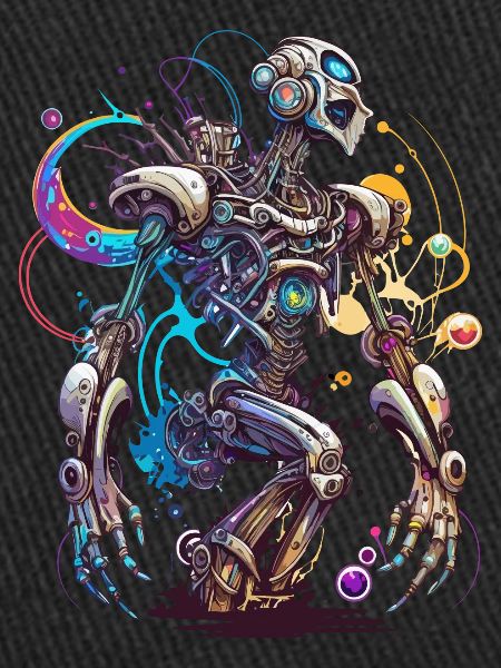 Fantasy-Roboter im Funk-Art-Stil