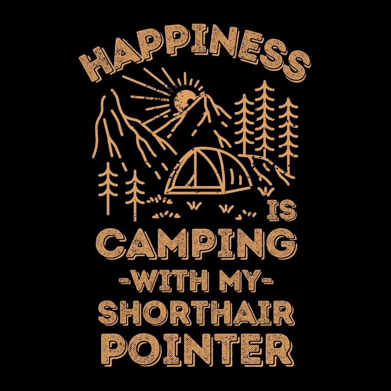 Camping with shorthair-pointer