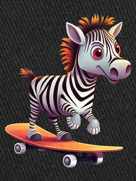 Zebra sur Skateboard - Dynamic Design