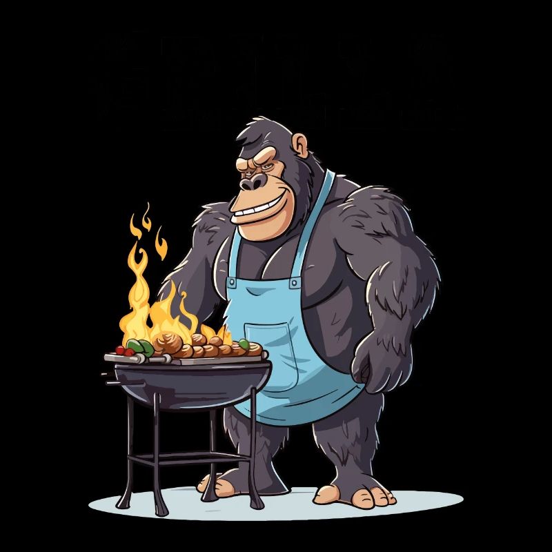 Grilling Grilla Griller Gorilla BBQ Saying Funny